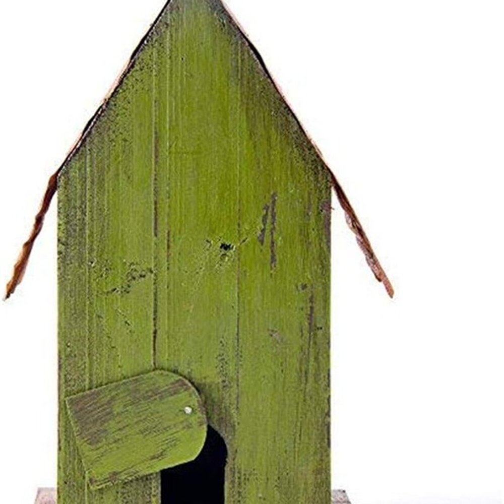 NEW 10" H Rustic Wooden Bird House Garden Distressed Decorative - Picture 6 of 8